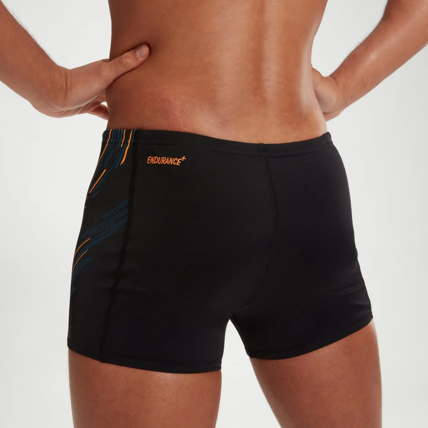 Boxer de bain Homme Tech Panel noir/orange