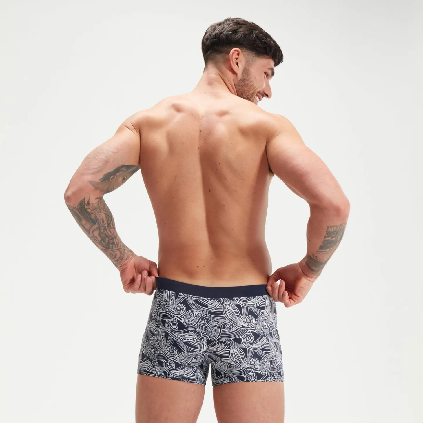 Boxer de bain homme Valmilton Bleu Marine/Blanc