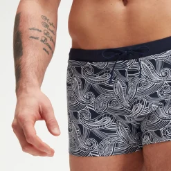 Boxer de bain homme Valmilton Bleu Marine/Blanc