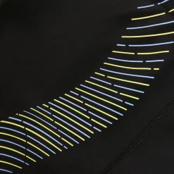 Boxer de bain imprimé Duo Logo Homme noir/jaune