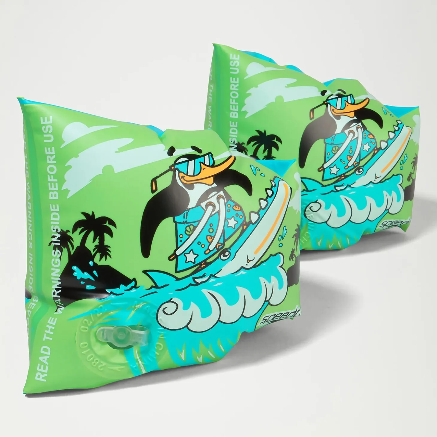 Brassards Bébé Learn to Swim Chima le pingouin africain vert