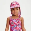 Chapeau de protection solaire Bébé Learn To Swim rose