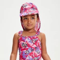 Chapeau de protection solaire Bébé Learn To Swim rose