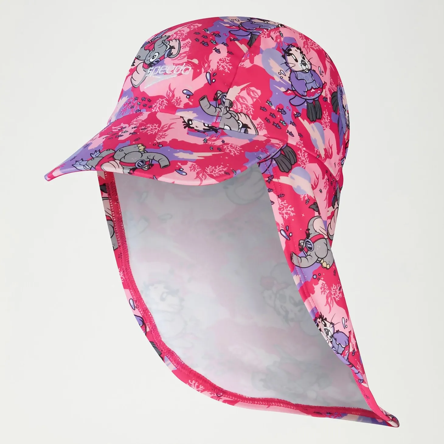 Chapeau de protection solaire Bébé Learn To Swim rose
