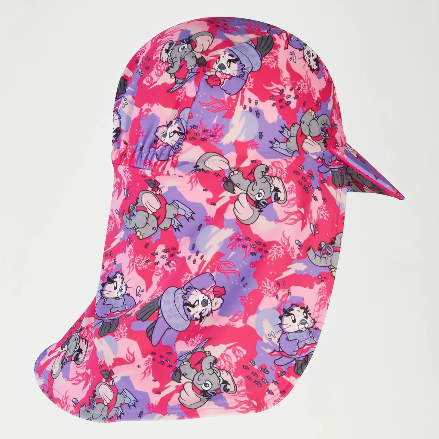 Chapeau de protection solaire Bébé Learn To Swim rose
