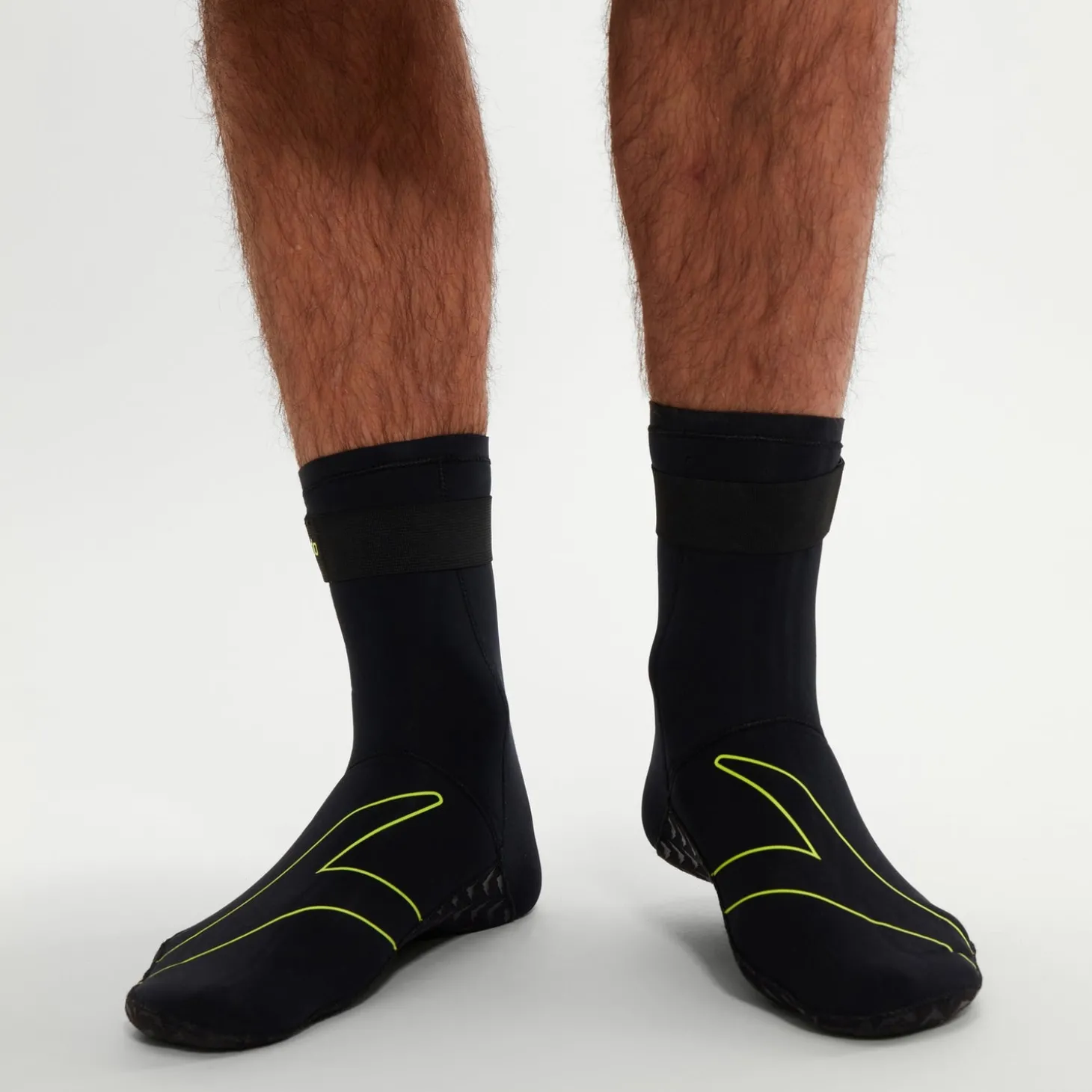 Chaussettes de natation pour adultes Noir/Jaune