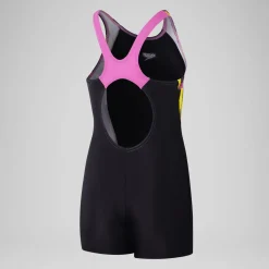 Combinaison courte Fille à empiècement imprimé pour Filles Noir/Rose kiki/Jus de citron