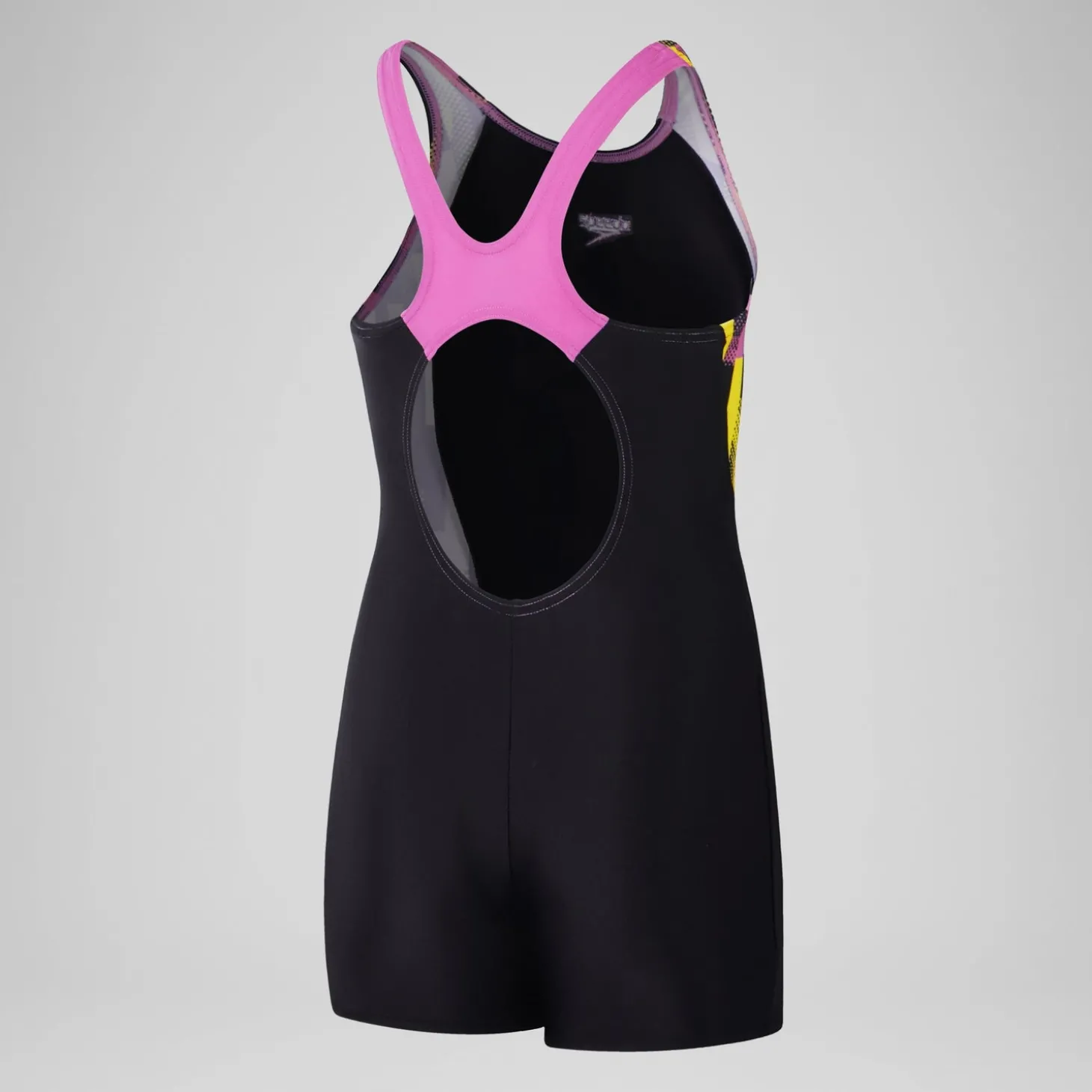 Combinaison courte Fille à empiècement imprimé pour Filles Noir/Rose kiki/Jus de citron