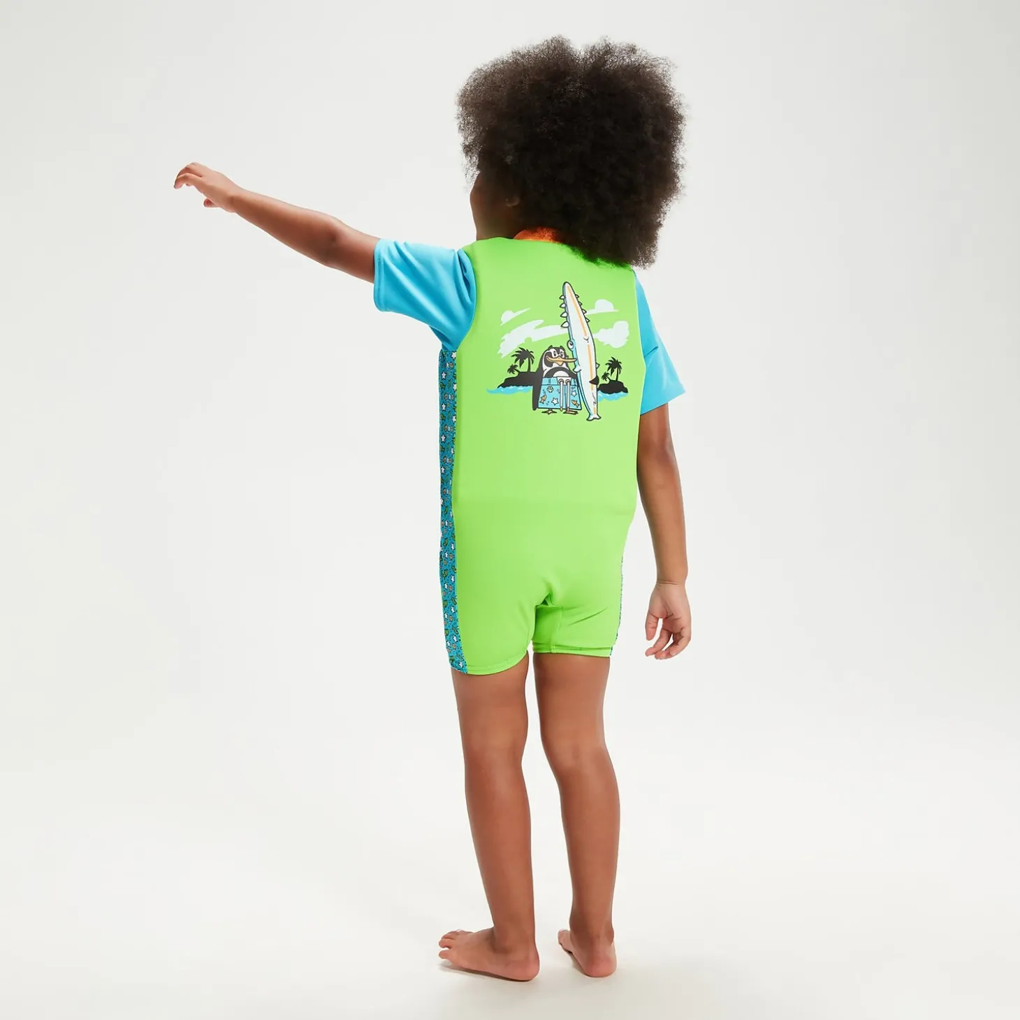 Combinaison de flottaison Bébé Learn to Swim Chima le pingouin africain vert