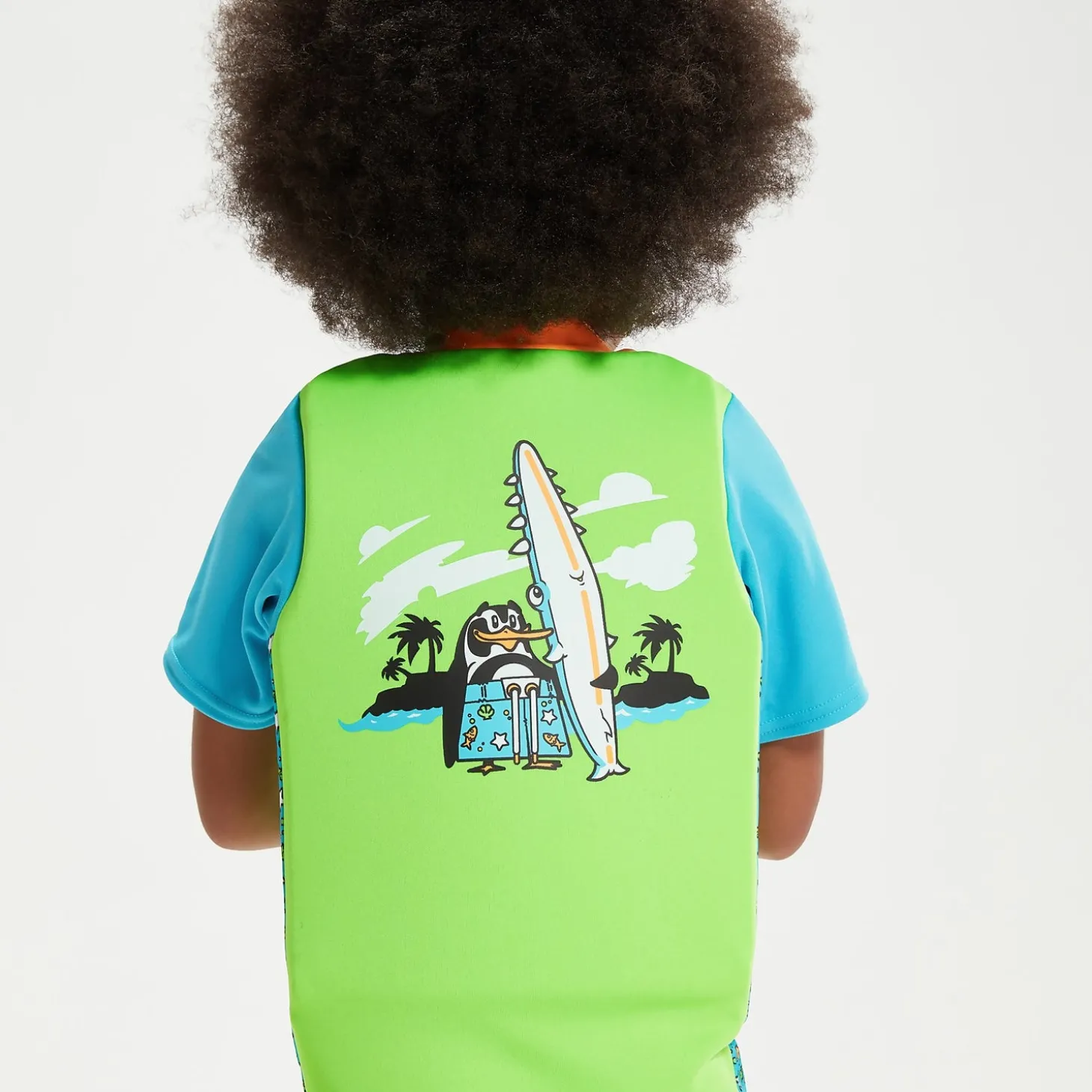 Combinaison de flottaison Bébé Learn to Swim Chima le pingouin africain vert
