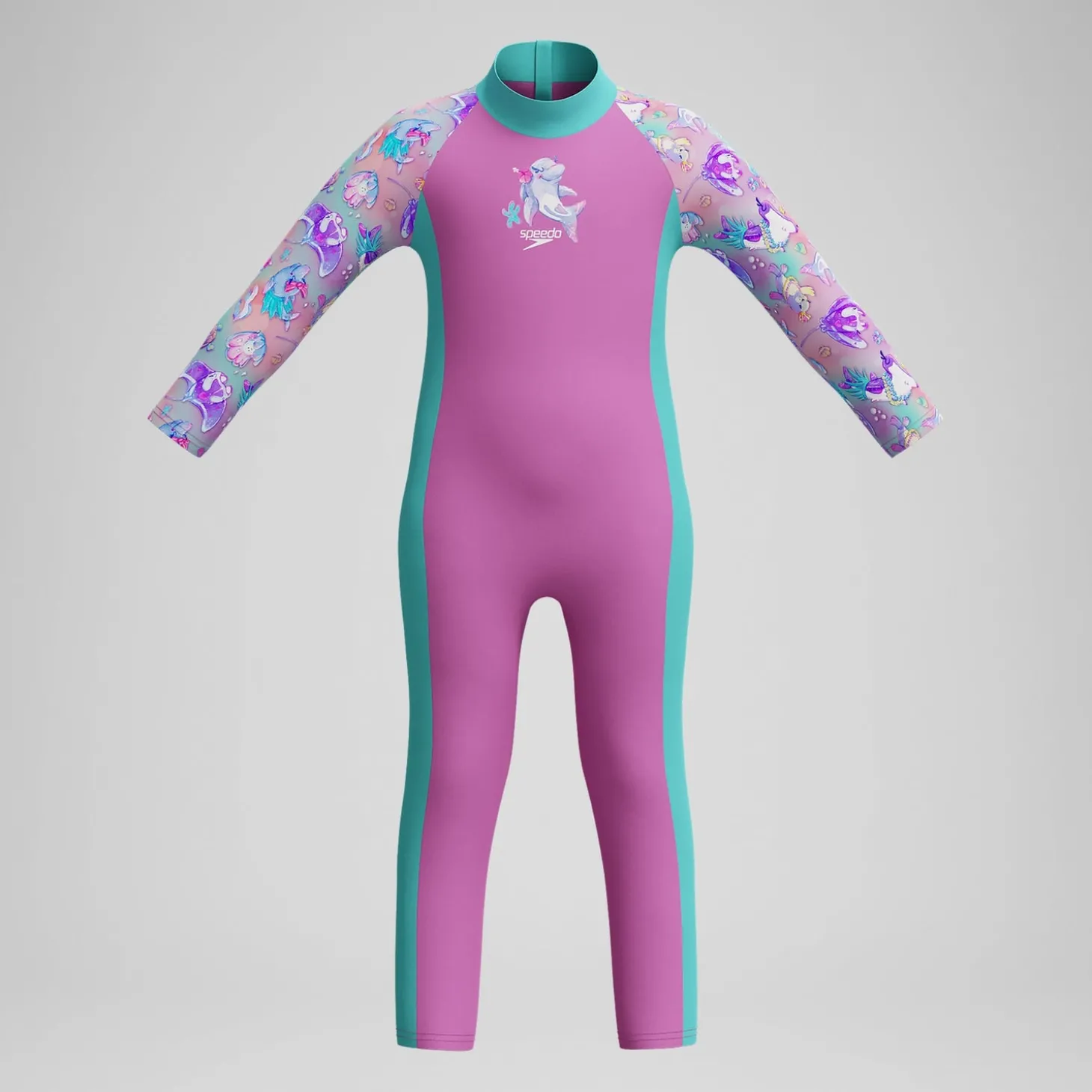 Combinaison de protection solaire Bébé Learn to Swim All-in-One rose
