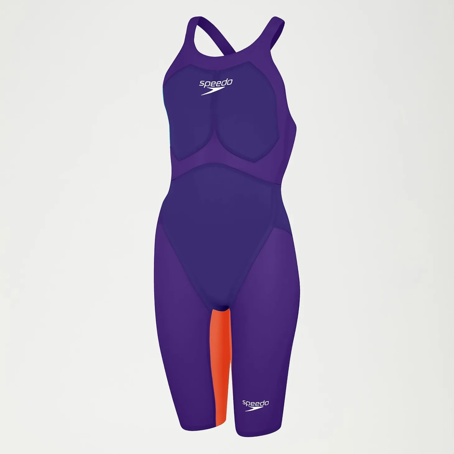 Combinaison Fastskin Femme LZR Pure Valor dos ouvert violet/orange