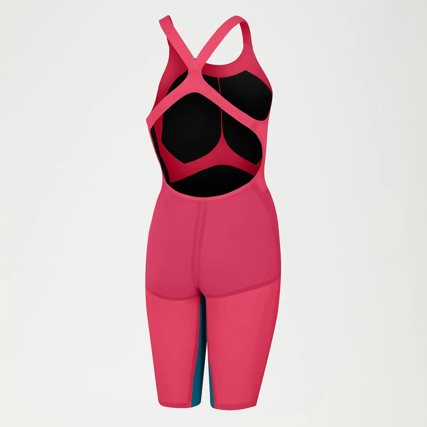 Combinaison Fastskin Femme LZR Pure Valor dos ouvert rouge/sarcelle