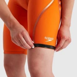 Combinaison Femme Fastskin LZR Pure Intent Dos fermé Orange/Vert