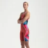 Combinaison partielle à dos fermé - Fastskin LZR Pure Intent 2.0 pour Femmes Bleu/Rouge