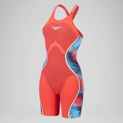 Combinaison partielle à dos ouvert - Fastskin LZR Pure Intent 2.0 pour Femmes Bleu/Rouge