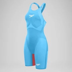 Combinaison partielle à dos fermé - Fastskin LZR Pure Valor 2.0 pour Femmes Bleu/Rouge