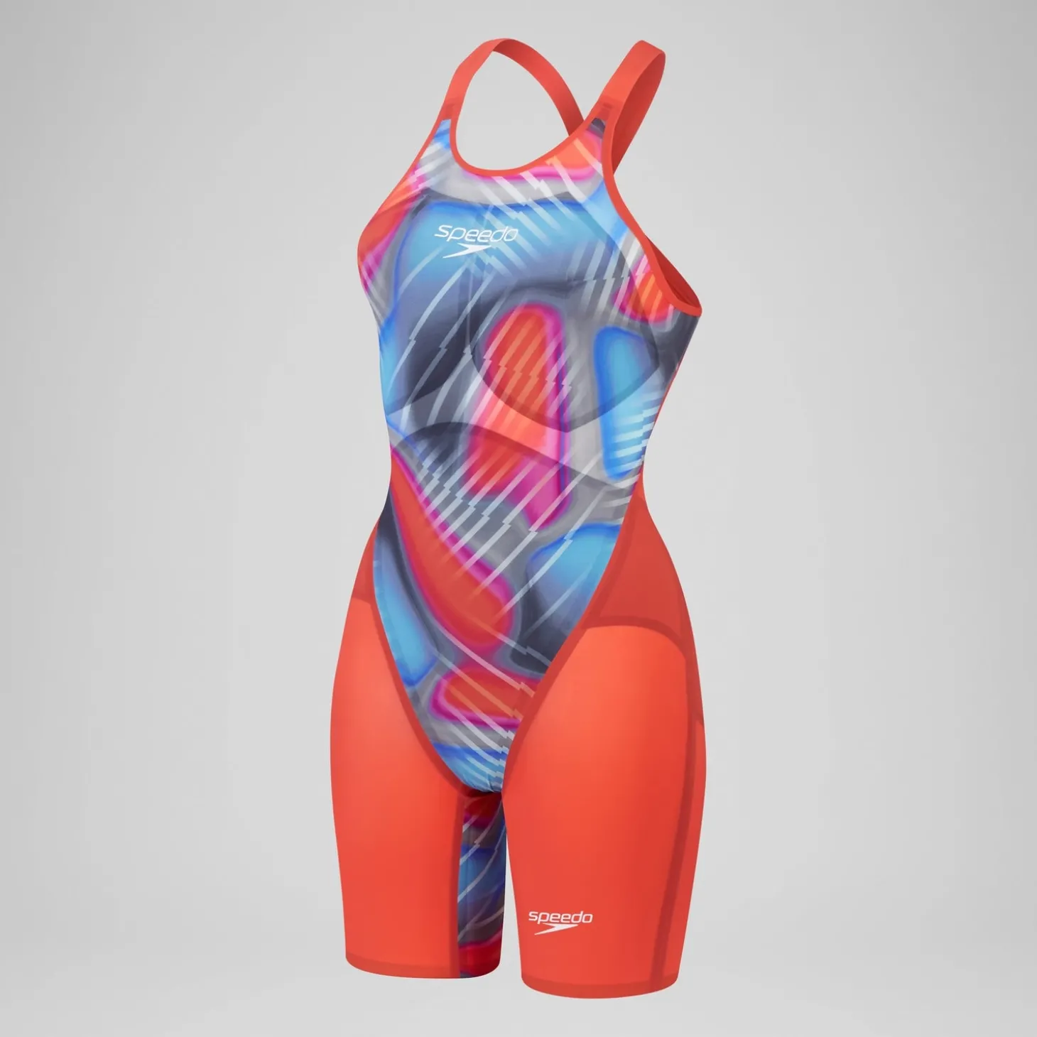 Combinaison partielle à dos ouvert - Fastskin LZR Pure Valor 2.0 pour Femmes Bleu/Rouge