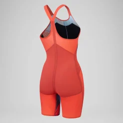 Combinaison partielle à dos fermé - Fastskin LZR Pure Valor 2.0 pour Femmes Bleu/Rouge
