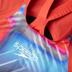 Combinaison partielle à dos ouvert - Fastskin LZR Pure Valor 2.0 pour Femmes Bleu/Rouge