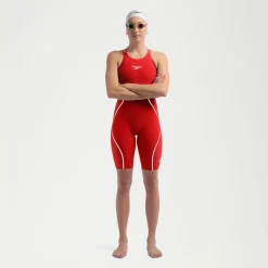 Combinaison partielle dos ouvert Femme Fastskin LZR Pure Intent 2.0 Rouge/Blanc
