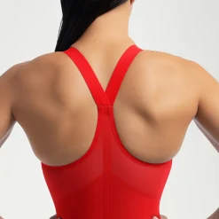Combinaison partielle dos fermé Femme Fastskin LZR Pure Valor 2.0 Rouge/Bleu