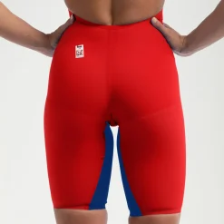 Combinaison partielle dos ouvert Femme Fastskin LZR Pure Valor 2.0 Rouge/Bleu