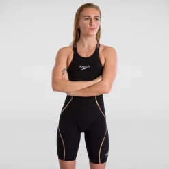 Combinaison partielle Femme LZR Pure Intent dos fermé noir/doré