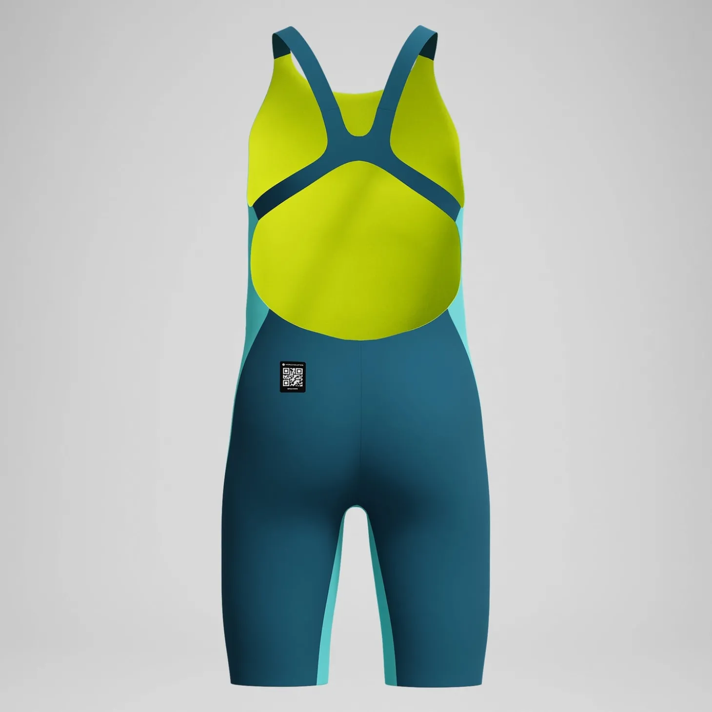 Combinaison partielle Fille Max Fastskin Endurance+ dos ouvert turquoise