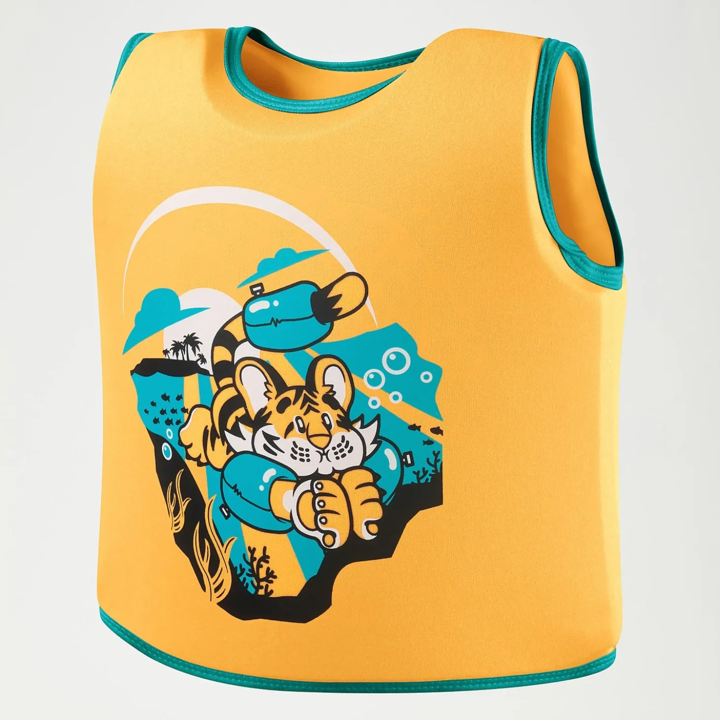 Gilet de flottaison Bébé Learn to Swim Aanadi le bébé tigre du Bengale orange