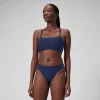 Haut à dos nageur uni pour Femmes Bleu céruléen