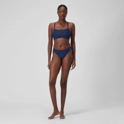 Haut à dos nageur uni pour Femmes Bleu céruléen