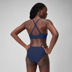 Haut à dos nageur uni pour Femmes Bleu céruléen