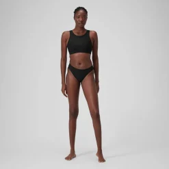Haut court ras de cou uni Femme Gris foncé