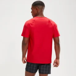 Haut de bain Homme à manches courtes Essential rouge