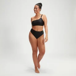 Haut de bikini asymétrique Femme effet galbant noir