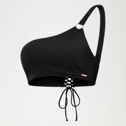 Haut de bikini asymétrique Femme effet galbant noir