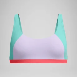 Haut de bikini Femme Colourblock FLU3NTE convertible lilas/vert