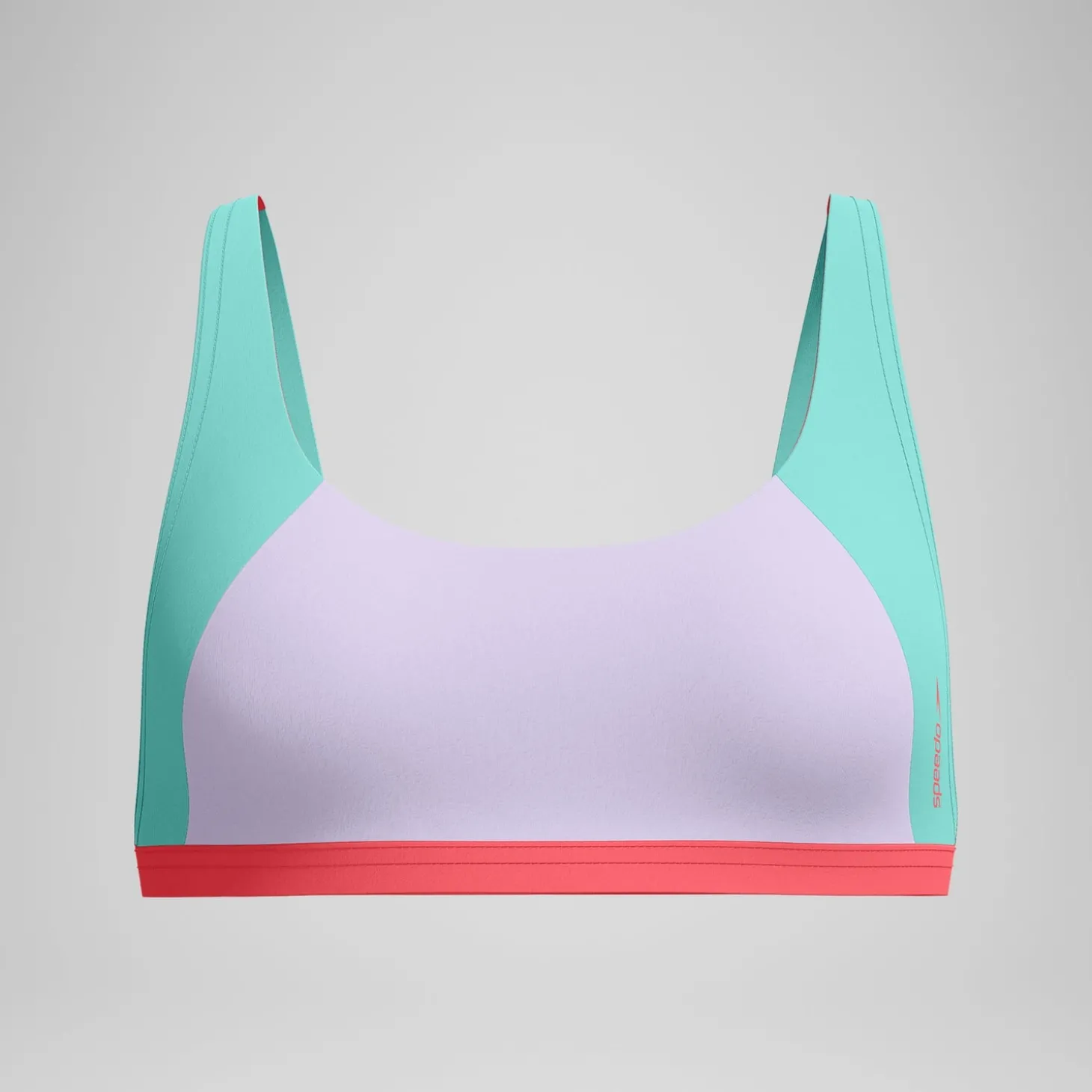 Haut de bikini Femme Colourblock FLU3NTE convertible lilas/vert