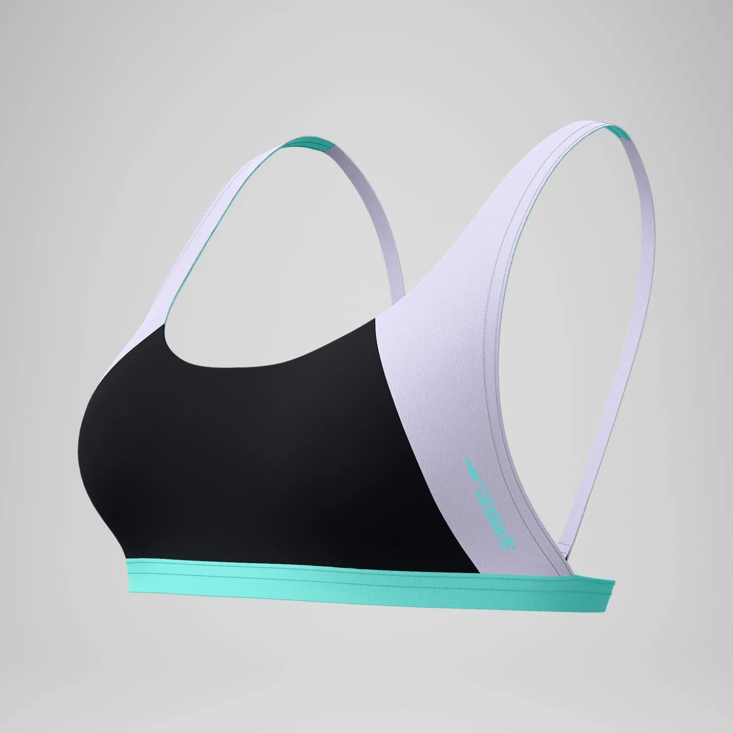 Haut de bikini Femme Colourblock FLU3NTE convertible noir