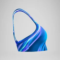 Haut de bikini Femme imprimé bleu/sarcelle