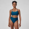 Haut de bikini Femme Solid Racerback sarcelle foncé