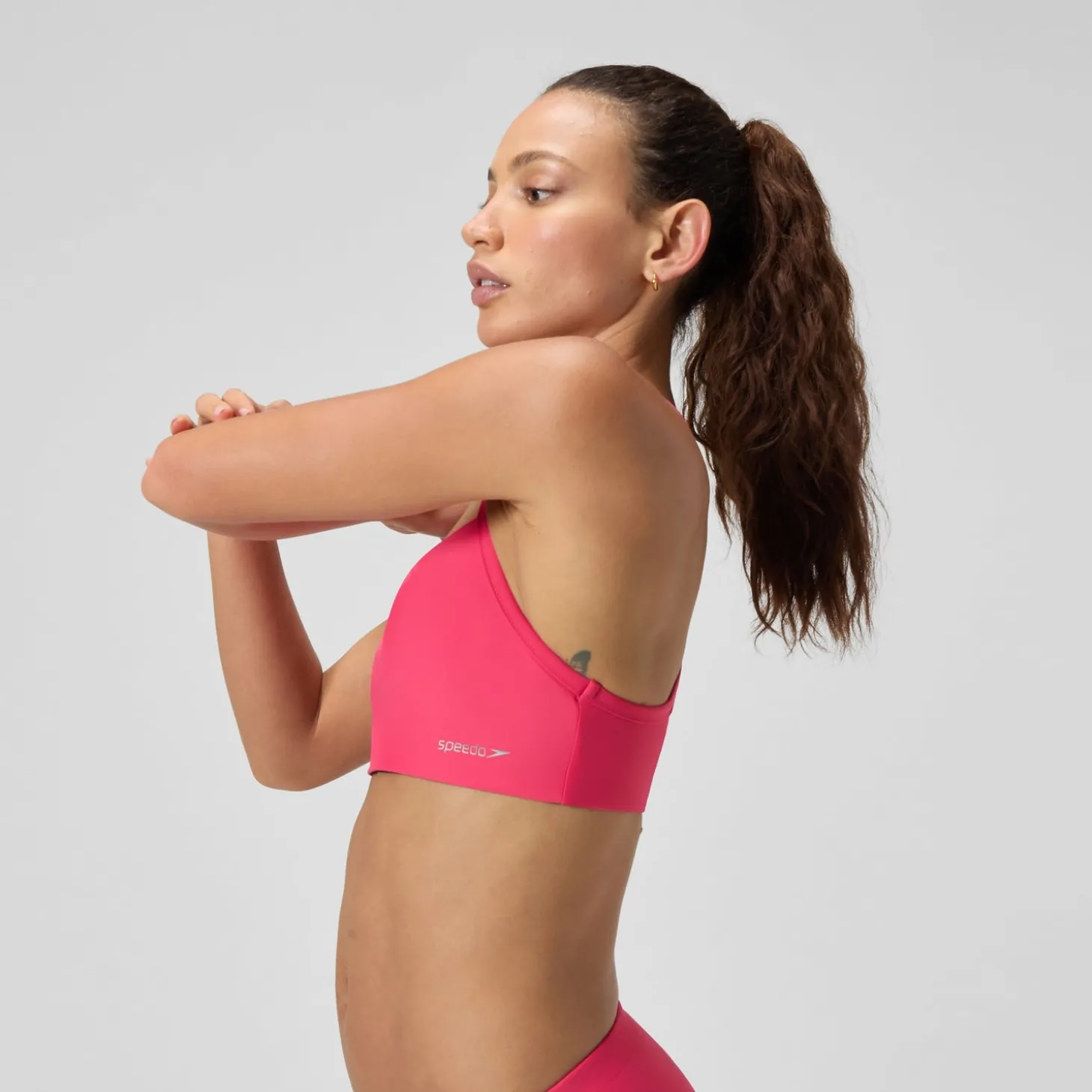 Haut de bikini Femme Solid Racerback rouge