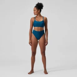 Haut de bikini Femme Solid Racerback sarcelle foncé