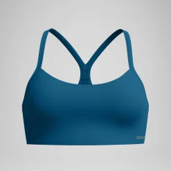 Haut de bikini Femme Solid Racerback sarcelle foncé