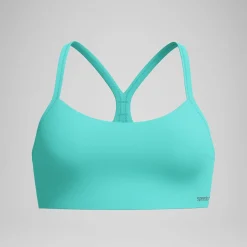 Haut de bikini Femme Solid Racerback turquoise
