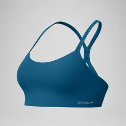 Haut de bikini Femme Solid Racerback sarcelle foncé