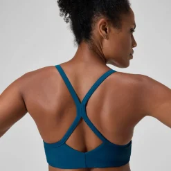 Haut de bikini Femme Solid Racerback sarcelle foncé