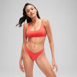 Haut de bikini FLU3NTE convertible uni rouge