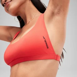 Haut de bikini FLU3NTE convertible uni rouge